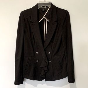 White House Black Market Ruffle Blazer size 8